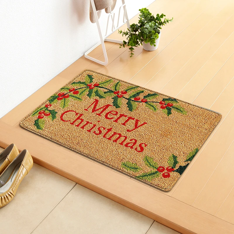 New Arrival Cartoon Christmas Letters Door Mats Kitchen Mats Bedroom and Living Room Carpet Mats Variety of Options Doormat