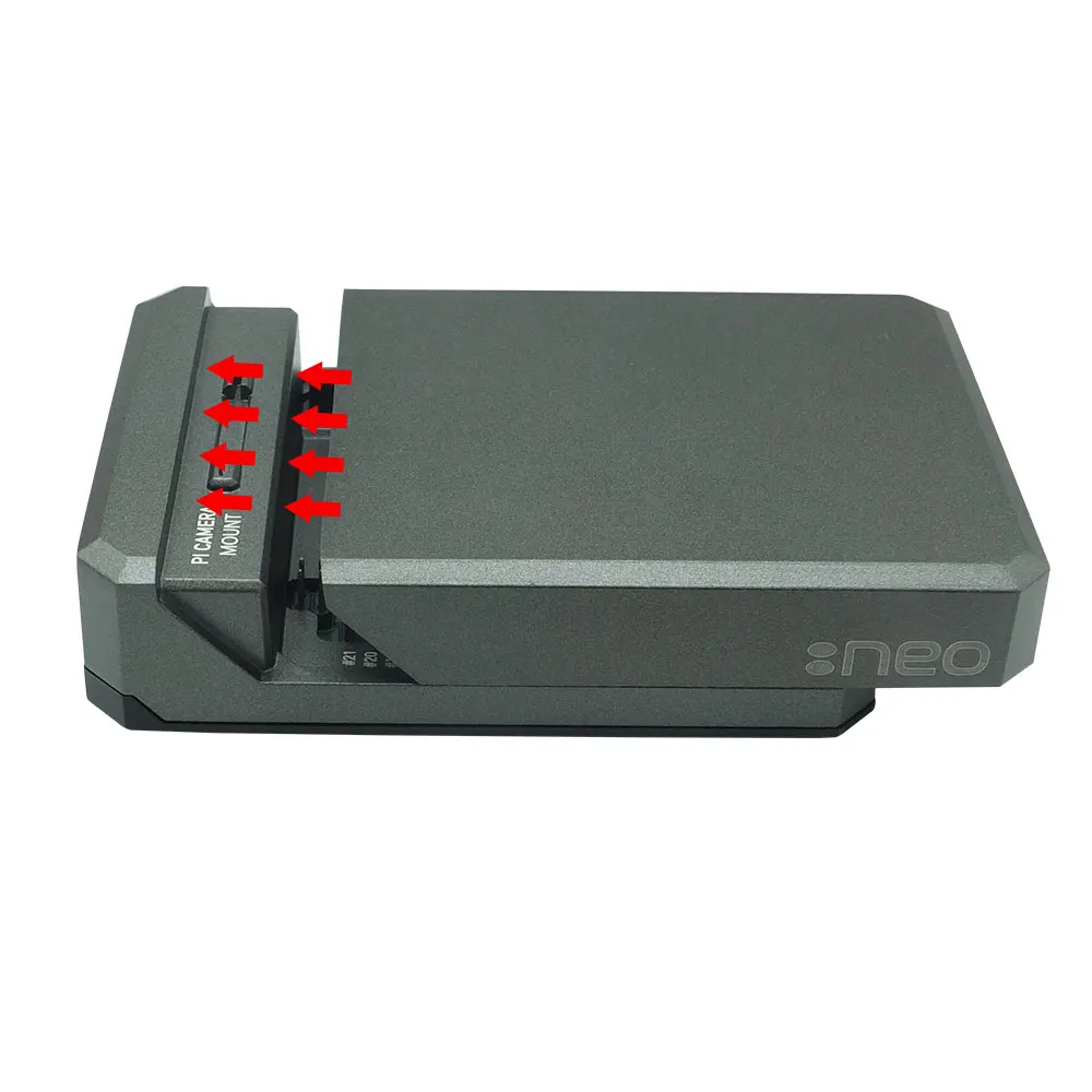 Argon NEO Raspberry Pi 4 Case Aluminum Metal Shell Sliding Magnetic Cover Passive Cooling Silicon Heat Sink for RPi Model 4B