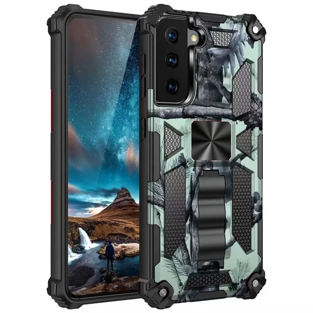 Military Hard Armor Shockproof Case For Samsung Galaxy S26 Ultra S25 FE S24 S23 S22 S21 A57 A17 A15 A16 A56 Kickstand Back Case