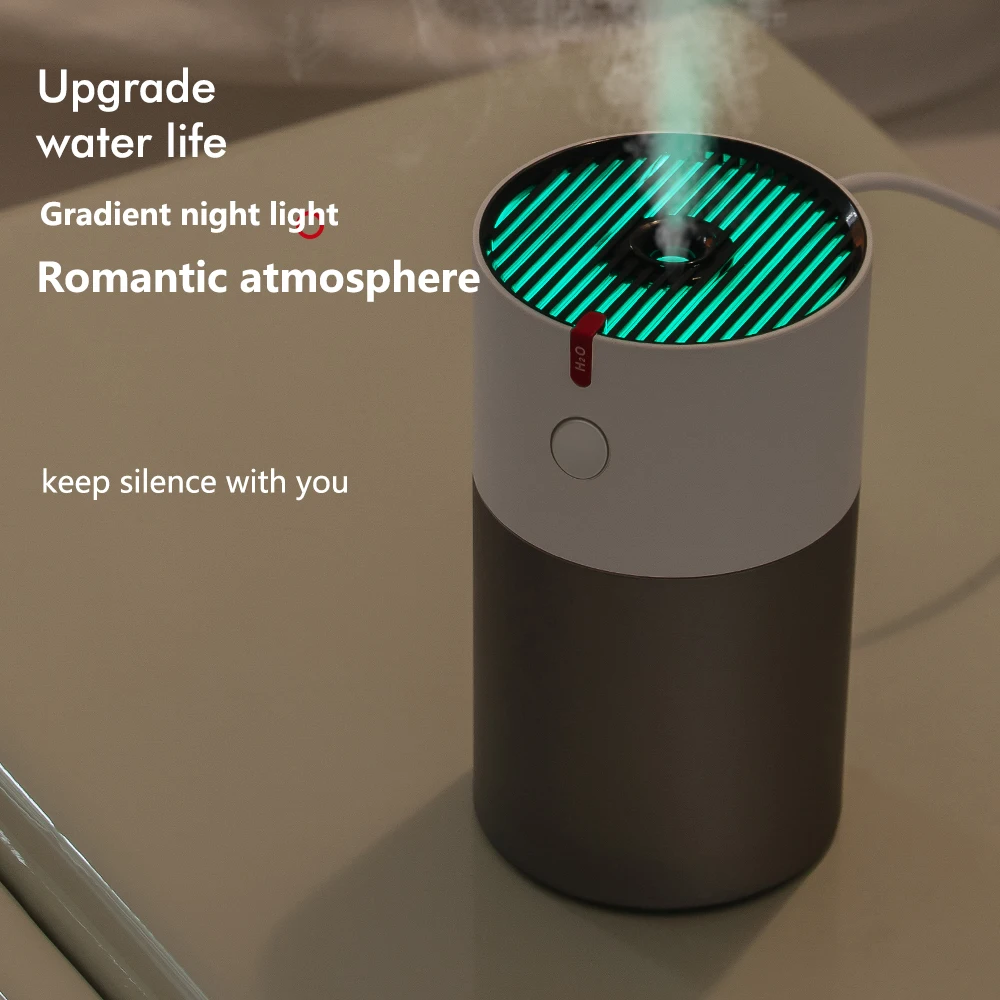 USB Ultrasonic Aroma Diffuser Cool Mist Maker รถบ้านใช้คู่ Mini Humidifier แบบพกพา Air Humidador เครื่องฟอกอากาศแสง