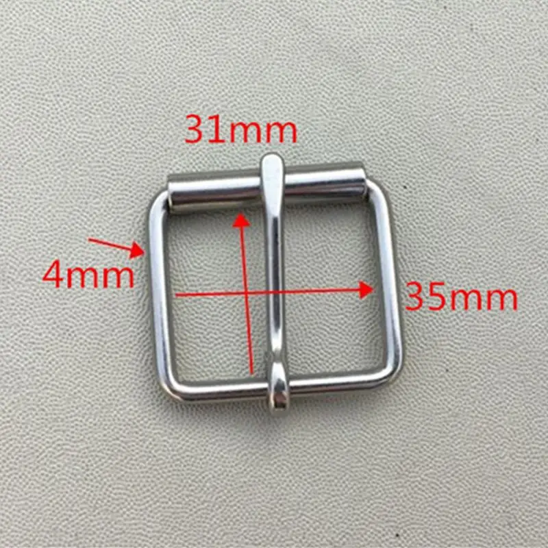 10pcs Stainless Steel Belt Buckle Roller Rectangle Strap Buckle 27mm Bag Pin Buckle Garment Metal Accessory