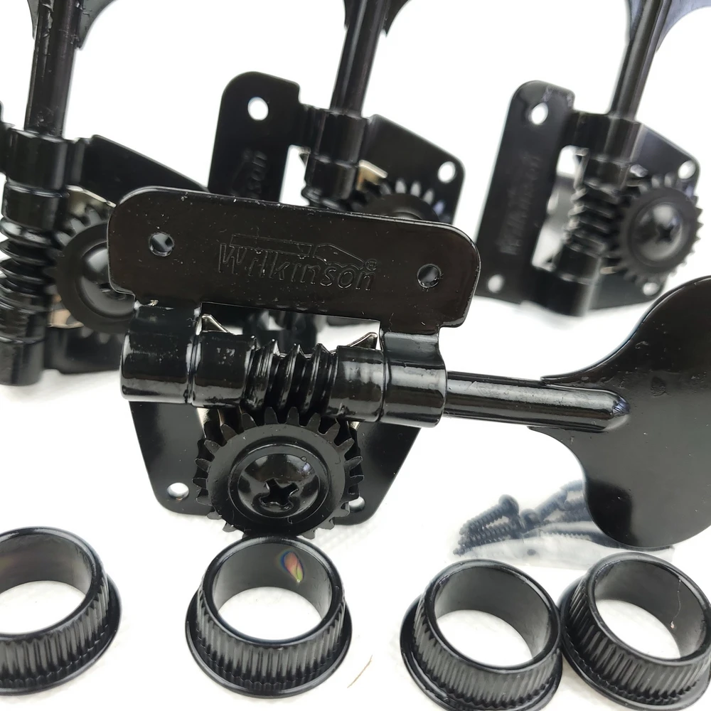 Open Frame Electric Bass Machine Heads Tuners Wilkinson Tuning Peg Black for bass WJBL-200 Made In Korea