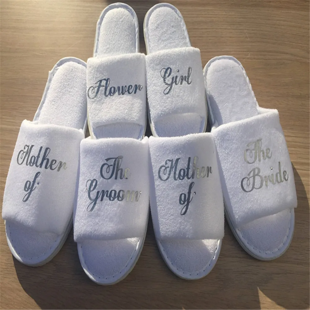 Team Bride slippers Personalised bridesmaid spa slippers brithday gifts ,custom Hen Weekend slippers flower girl mother of groom