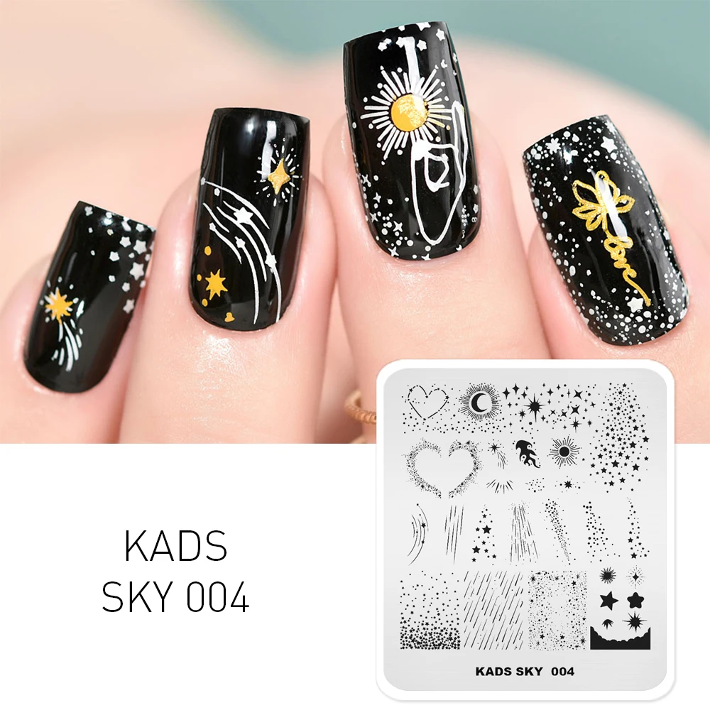 KADS Sky Theme Design Nail Template Various Constellation Pattern Print Stencil Nail Stamping Plate For DIY Nail Art Decoration