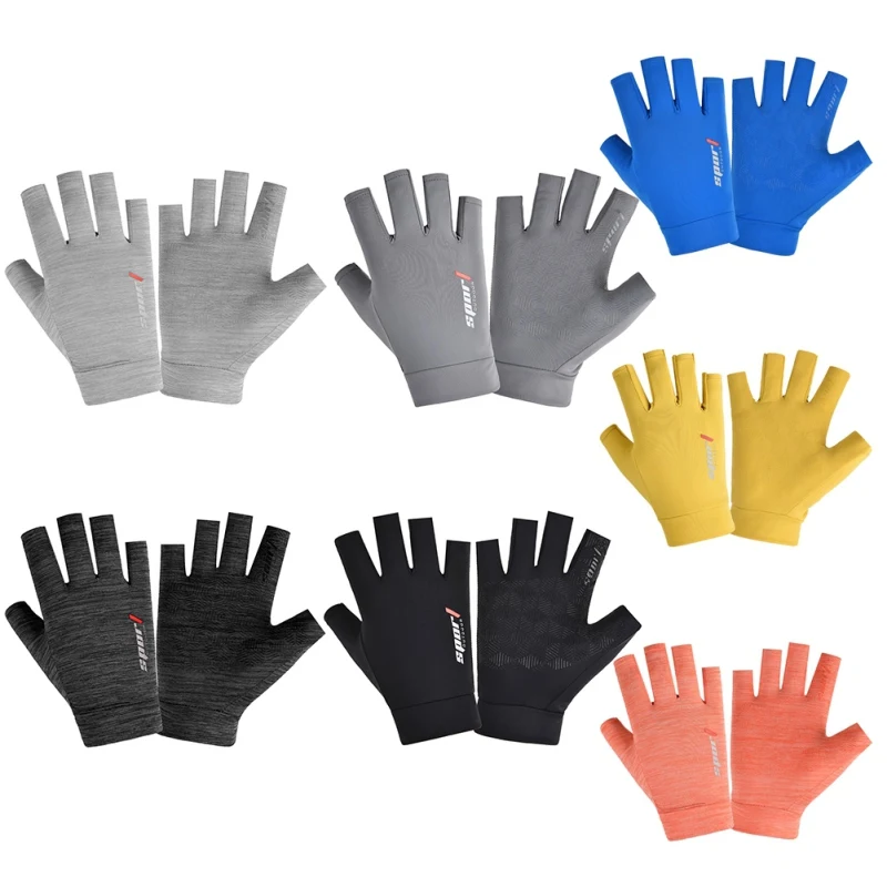 Guantes antideslizantes transpirables de medio dedo para hacer deporte, equipo de culturismo, Yoga, levantamiento de pesas, 2 piezas