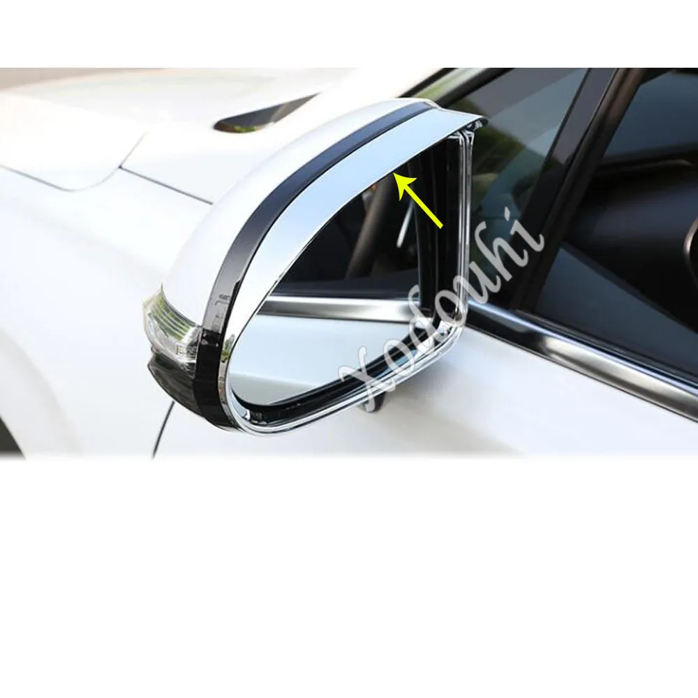 Car Stick Eyebrow Rear View Side Glass Mirror Trim Frame Rain Shield Sun Visor For Hyundai Santa Fe SantaFe 2019 2020 2021-2024