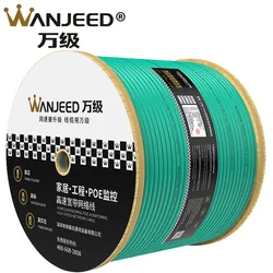 WANJEED CAT6A Network Lan Cable 10G S/FTP Double Shielded High Speed Ethernet Cable 305m