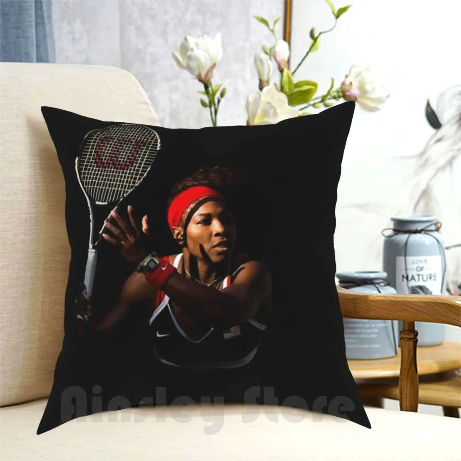 Serena Williams Pillow Case Printed Home Soft DIY Pillow cover Serena Williams Tennis Oland Garros Tennisball Australia