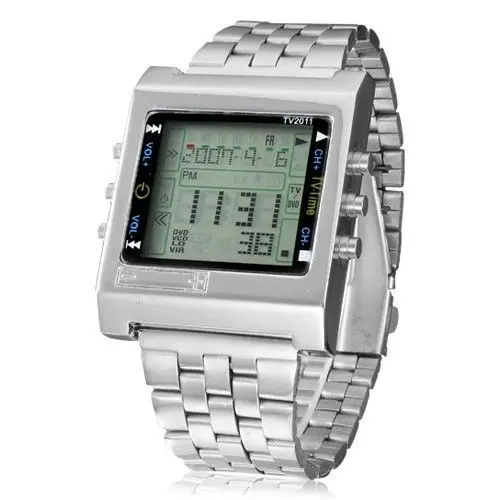 TVG-relojes digitales Led para hombre, pulsera deportiva con alarma, Dial cuadrado, Control remoto, DVD y TV, a la moda