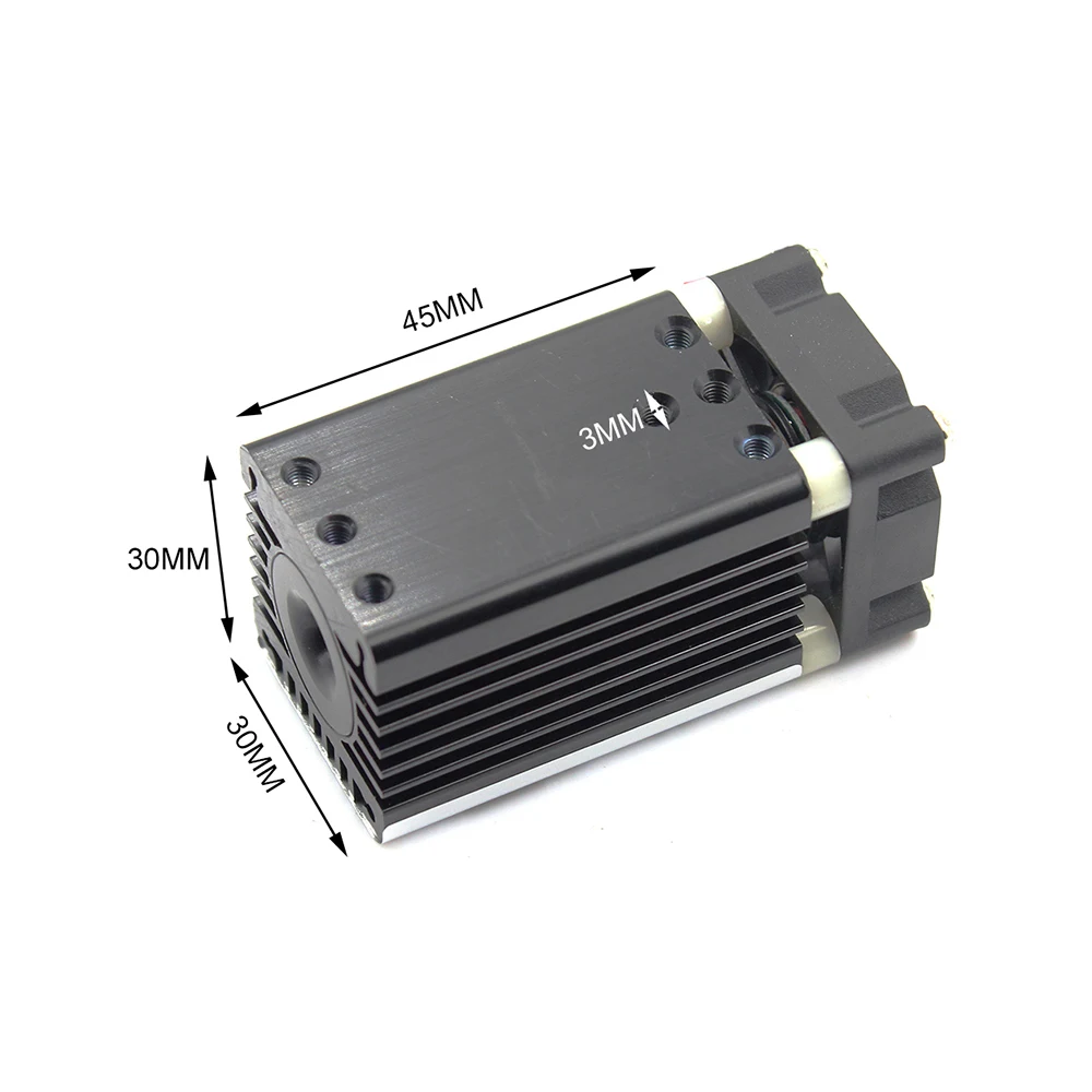 650nm 660nm 200mW 12V 30*45mm DOT High Power Red Laser Module With Fan and Power Adapter