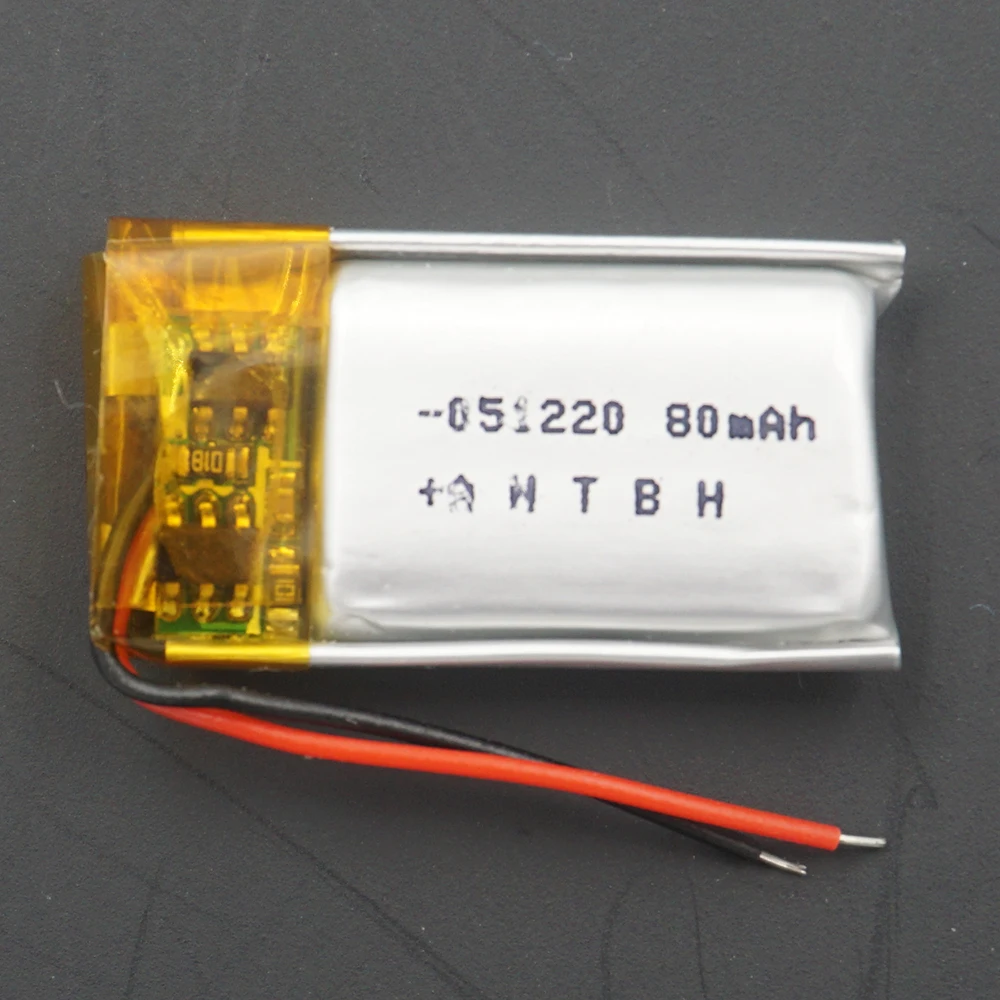 3.7V 80Mah 0.296Wh …