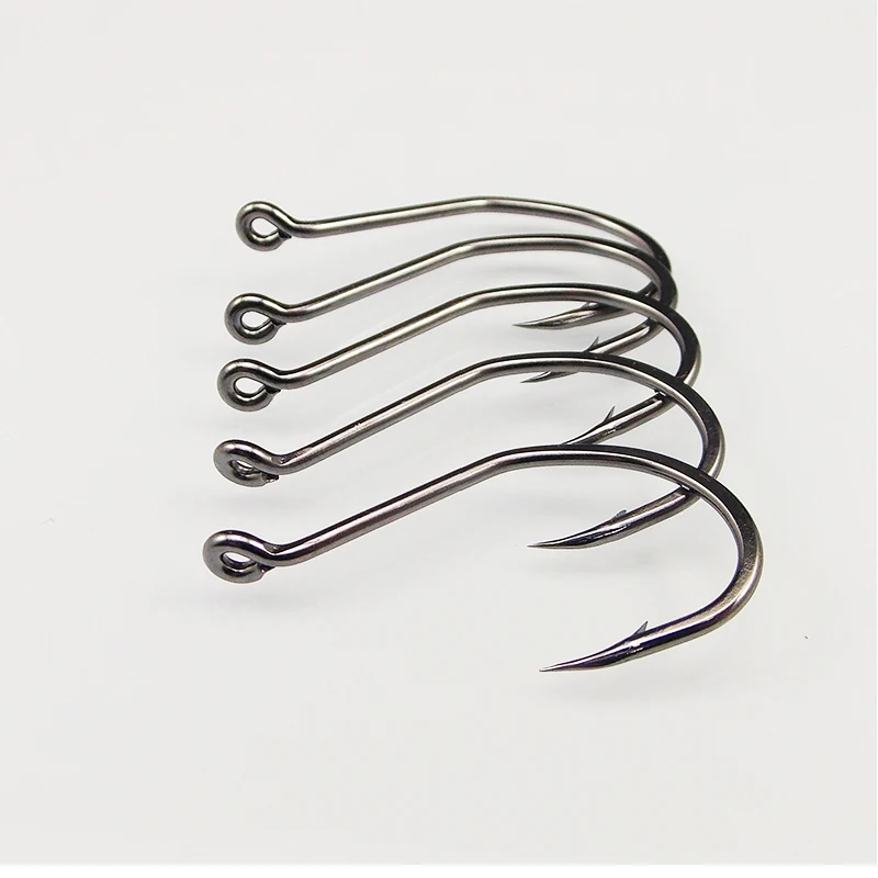 KESFISHING Fishing Hook 1/0 2/0 3/0 4/0 20pcs High Carbon Steel Hooks For Soft Lure Sea Fishing