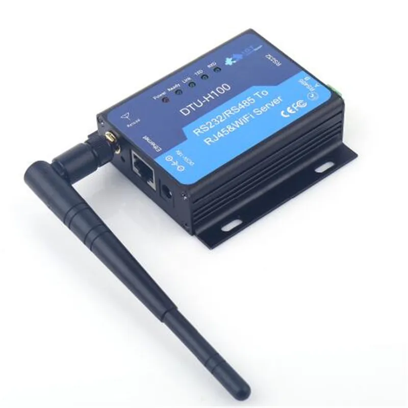 DTU H100 Serial Server Industrial Wifi module RoHs WIFI UART RS232 RS485 to RJ45 Converter Ethernet Interface STA Free Shipping