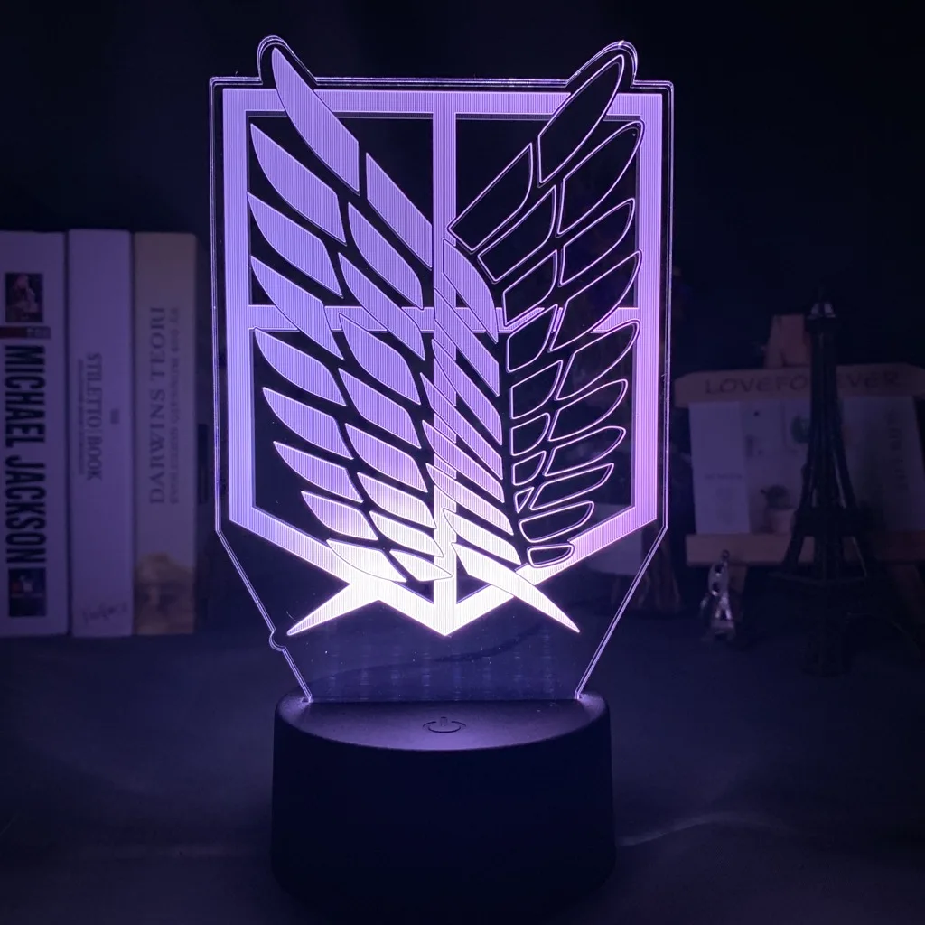 

3d Acrylic Led Night Light ATTACK ON TITAN for Kids Bedroom Cool Manga Gadget Child Table Lamp