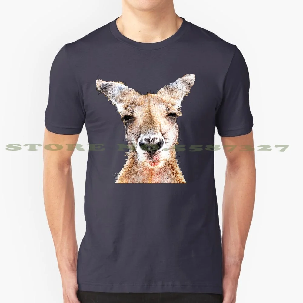 Skippy The Abstract Bush Kangaroo 100% Cotton T-Shirt Lizah Lizahdesign New Popular Hot Trending Seller Sellers Selling