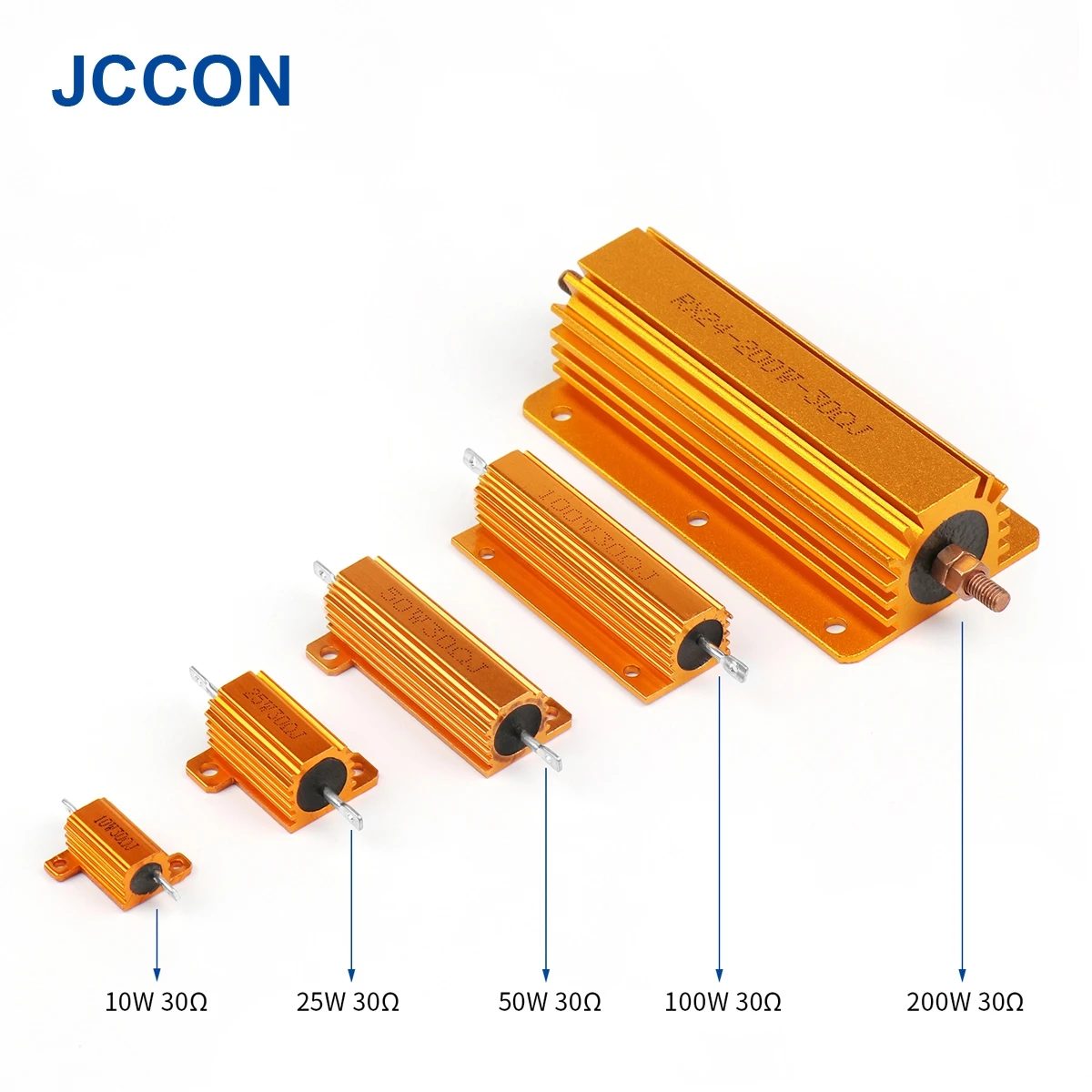 2Pcs 10W 25W Aluminium Power Metall Shell Drahtwiderstand RX24 0,1 R ~ 10K 1 2 3 5 6 8 10 20 100 150 ohm Gold Widerstände