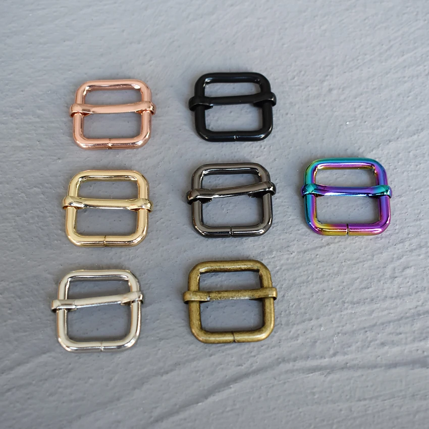 20mm 1 piece Metal Adjustable D Ring Snap Hook Belt Buckle For Backpacks shoes Bag Cat Leash Dog Collar Buckles DIY Accessories