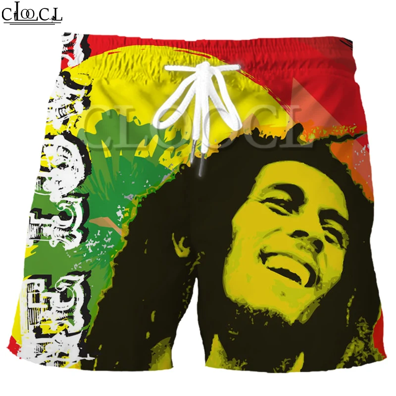 CLOOCL Singer Reggae Creator Bob Marley Summer Beach Shorts 3D Print Fashion Men Sport Harajuku Hip Hop Wild Leisure Shorts