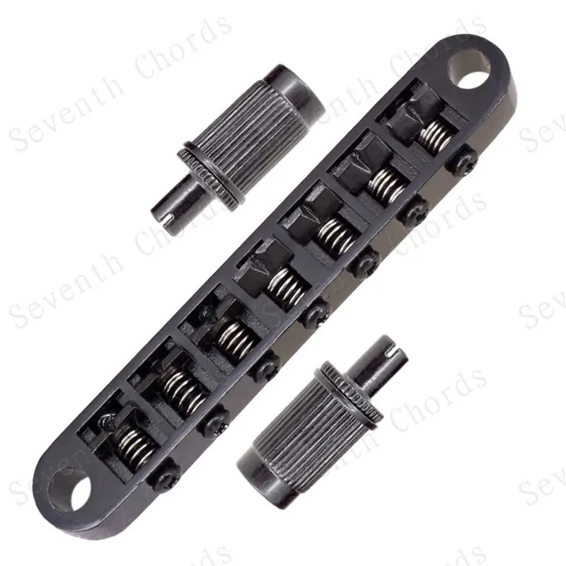 EIN Set 7 Saiten Brücke Und Saitenhalter Für E-gitarre Chrom Und Schwarz Für Wählen Musical Instrument Zubehör Teile – Detail 12