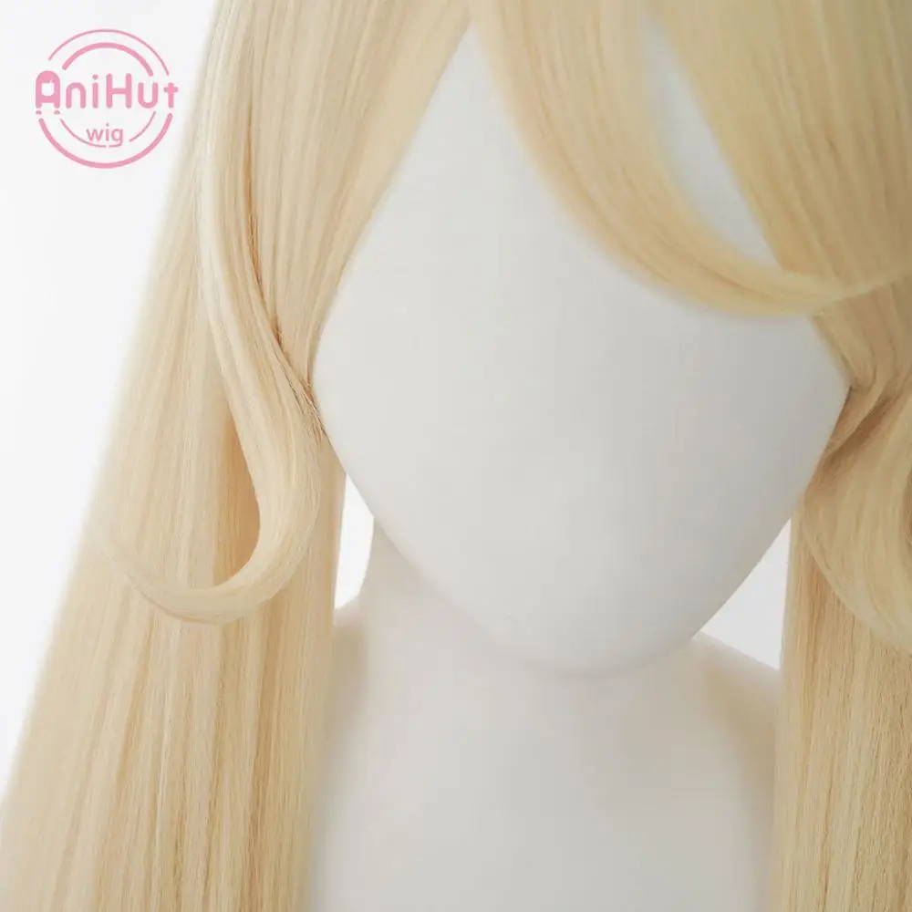 【AniHut】Saionji Hiyoko Perücke Danganronpa Cosplay Synthetische Wärme Beständig Frauen Blonde Haar Hiyoko Saionji