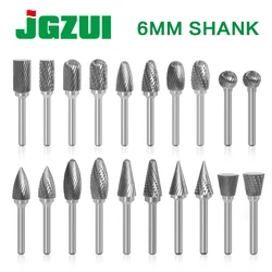 6MM Metal Drawing Tungsten Carbide Milling Cutter Rotary Tool Burr CNC Engraving Abrasive Tools Metalworking Milling Polishing