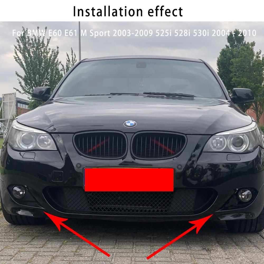 Fog Light Cover Lamp Frame Grille For BMW E60 E61 M Sport 2003-2009 525i 528i 530i 2004 2005 2006-2010 Fog Lights Covers Hole