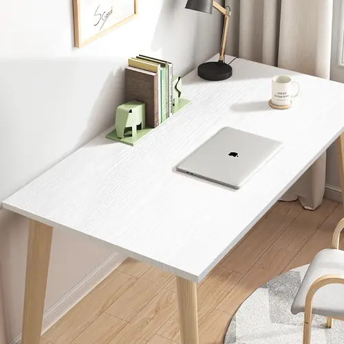 Desktop Stickers White Wood Grain Table Wallpaper Self-Adhesive Waterproof Oil-Proof Desk Wardrobe Furniture PVC Renovation Film - Image 4