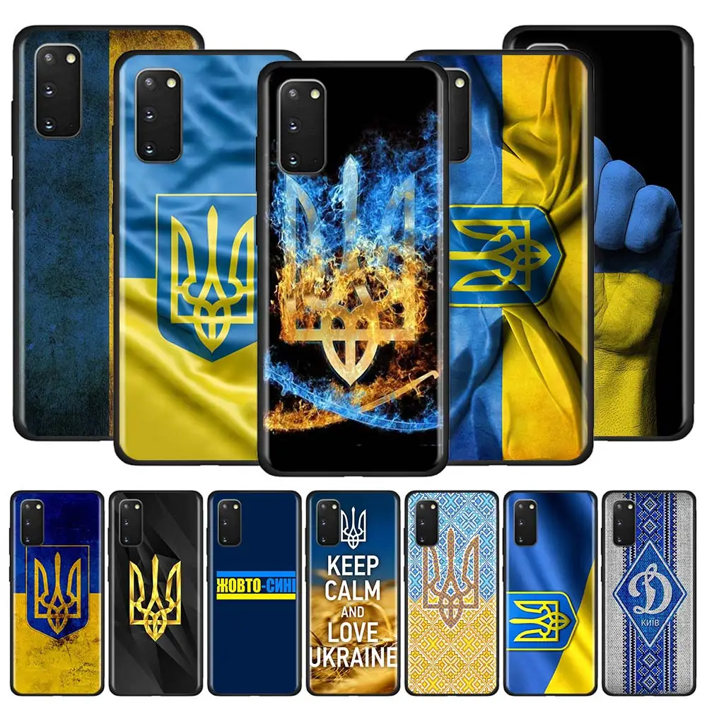 Keep Calm And Ukraine Of Flag Case for Samsung Galaxy S10 S20 S10e S9 S8 Plus Note 20 Ultra 10 Lite 9 Black TPU Phone Cover Capa