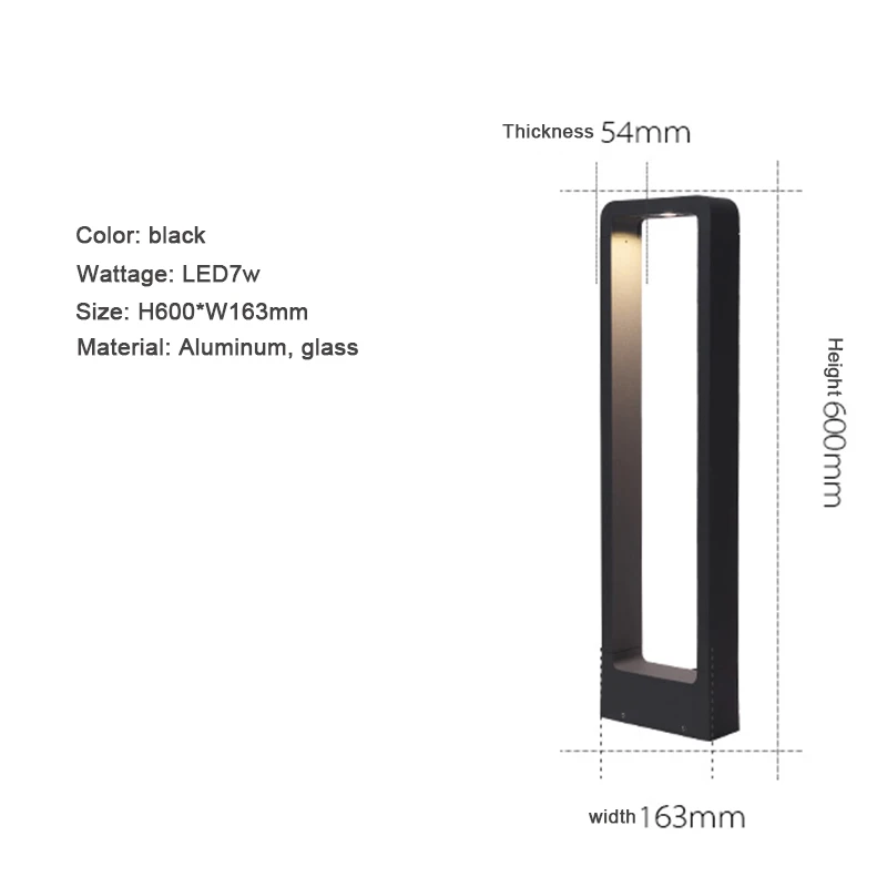 IISINUO LED Garden Light Aluminum IP65 7W 3