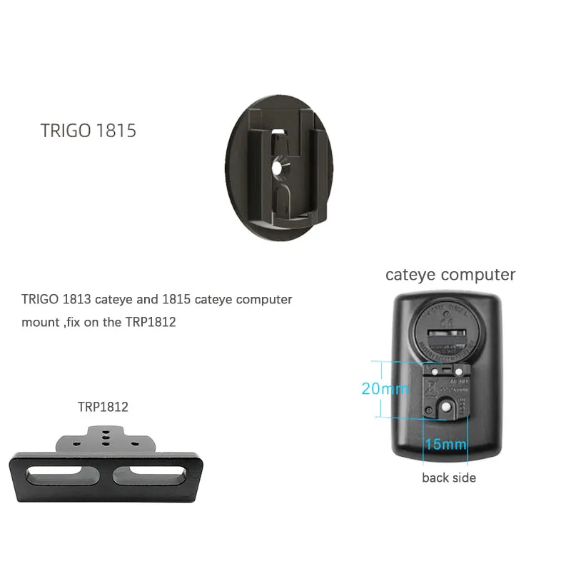 Trigo trp1813/1815自転車コンピューターマウント部品,交換部品,プラスチック,4g,Garmin Bryton用,巨大なwahoo,cateye