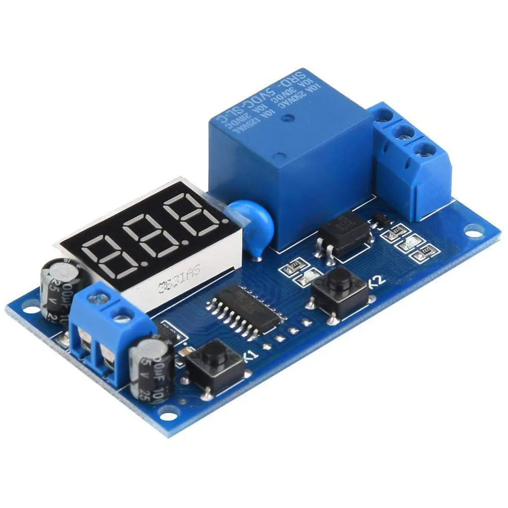 Taidacent 12vdc SPDT Relay Single Pole Double Throw Cycle Relay Module Timer Brush Screen Control AC DC Time Delay Relay Switch