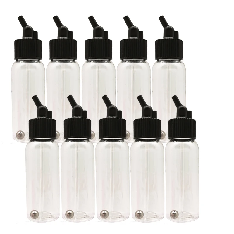 OPHIR 30ML Bottles with Caps for Siphon Double-Action Airbrush 10PCS/Set AC040(30ML)