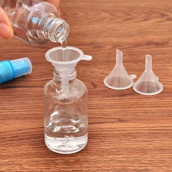 10 pezzi/set di Mini plastica trasparente diffusore da laboratorio imbuto succo contagocce bottiglia strumento di riempimento olio essenziale liquido