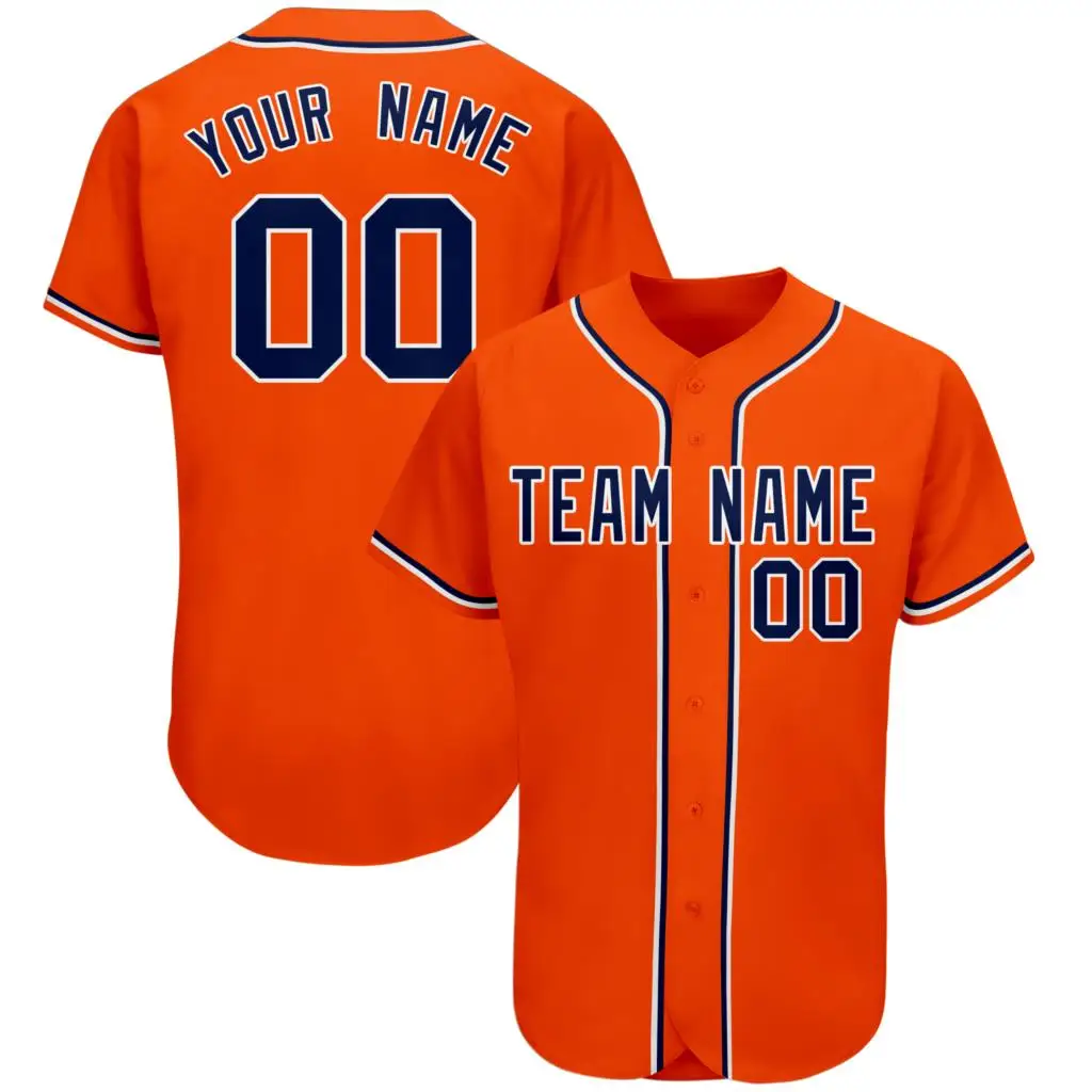 Custom Print Team Name Number Athlete's Baseball Jersey Washable Dry-comfort breathable sportswear for Adult Kids Big size