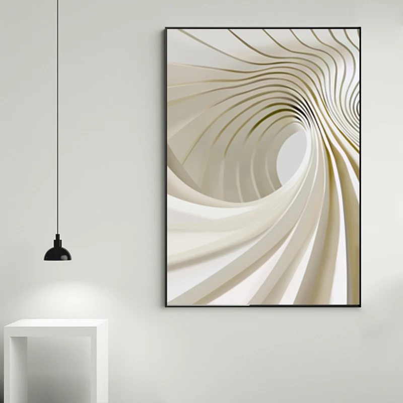 Nordic Canvas Painting Black White Poster Print Living Room Bedroom Office Modern Stereoscopic