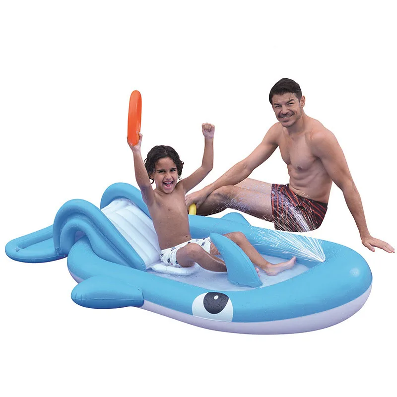 298CM Children's Inflatable Swimming Pool Garden With Slide Pool Interesting Baby Sand Pool Ocean Ball Pool Water Slide for Baby