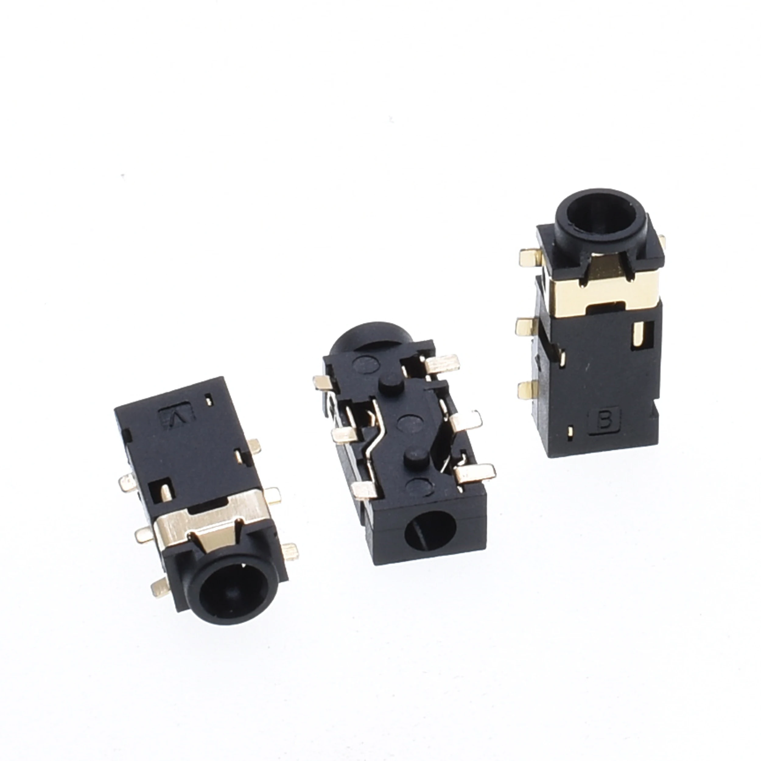 10 PCS mounting 2.5 mm 4-pole ultra-thin audio jack connector High-quality PJ-242 headphone jack socket 6-pin thermal stabil