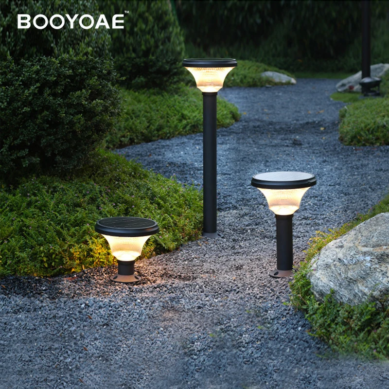 Solar Lawn lamp outdoor LED Stigma lamp glowing Free of electricity Modern Garden corridor Terrace Round Waterproof Lawn Lights