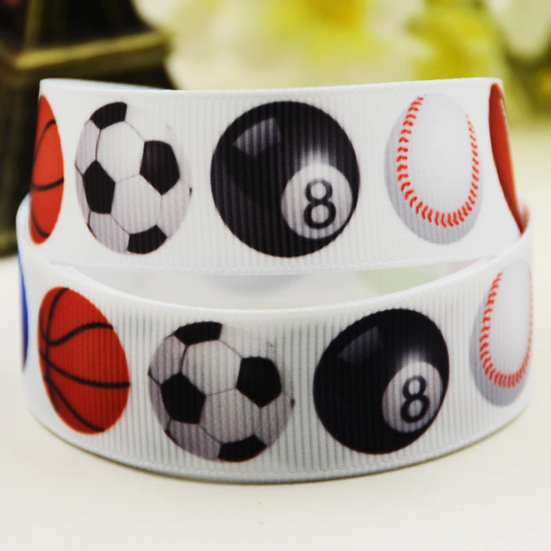 22mm 25mm 38mm 75mm balls cartoon printed Grosgrain Ribbon party decoration 10 Yards satin ribbons