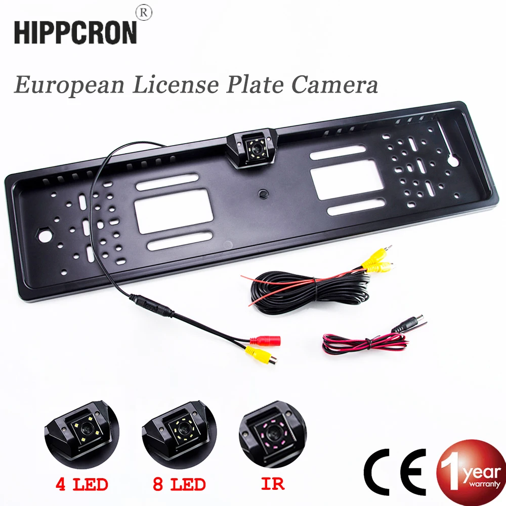 Car Plate Camera Rear View Wireless EU European License Frame Waterproof Night Vision Reverse Backup Camera 4 LED Or 8 LED light