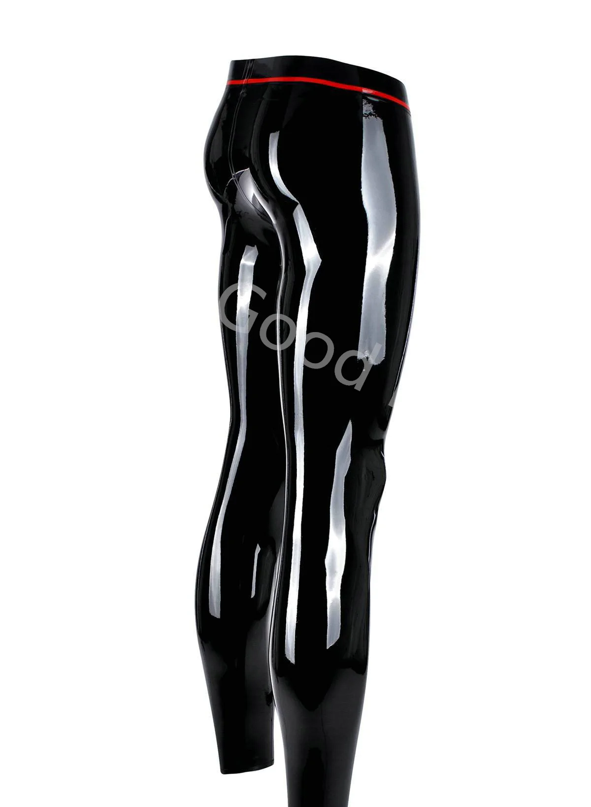 Latex Soft Trousers Rubber Pants Front Open Men Sexy Leggings Natural Latex Handmade Fetish Leggings Wet Look Club Wear