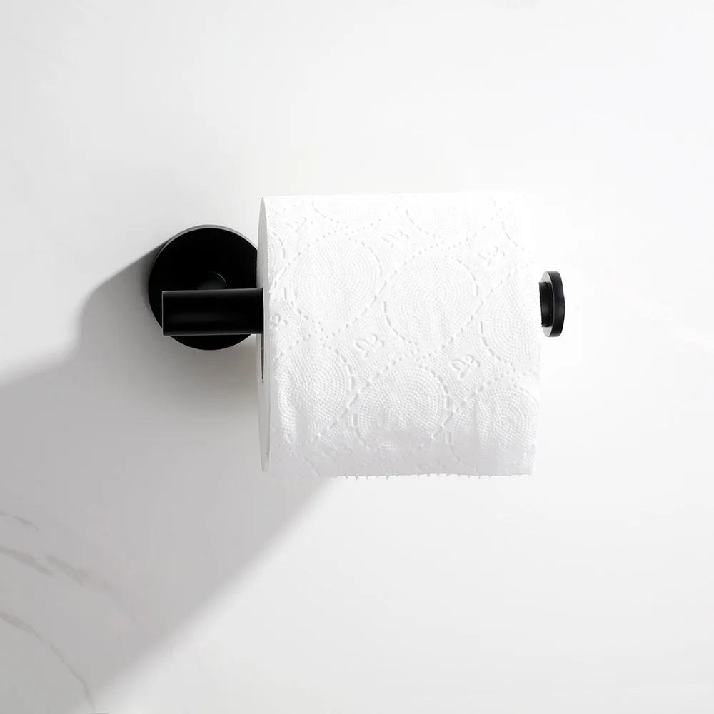 Badkamer Accessoires 304 Rvs Toiletrolhouder Eenvoudige Ronde Papier Rack Wall Mounted Toilet Toiletpapier Haak