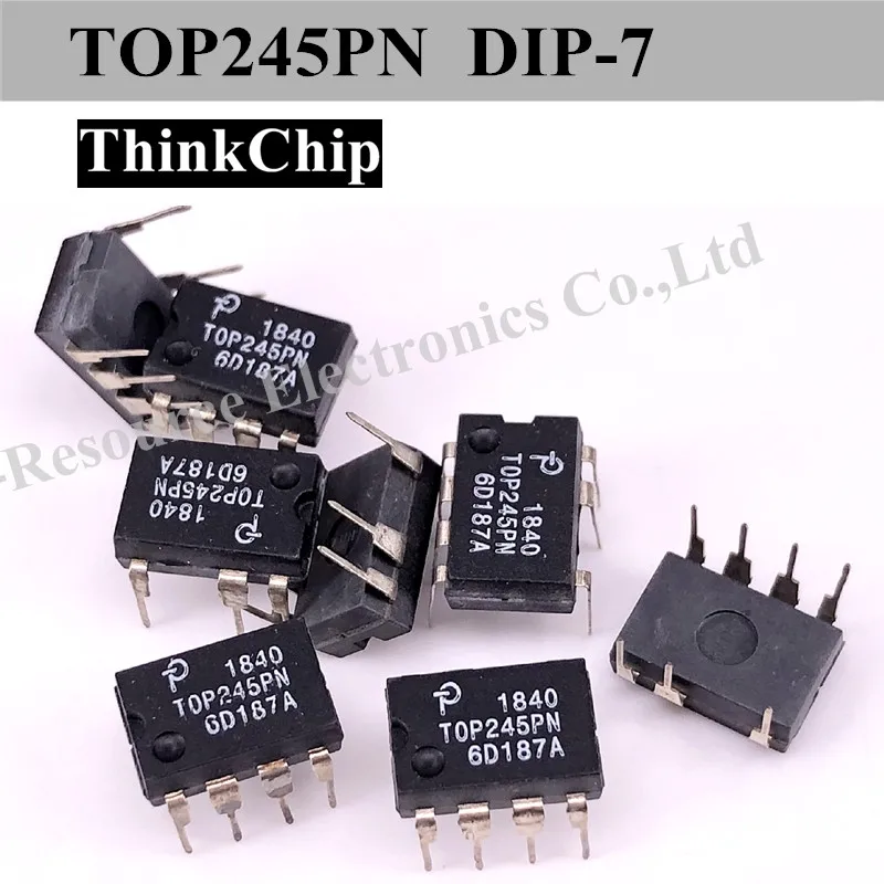 Встроенный выключатель TOP245PN DIP-7 TOP245P DIP7 TOP245, с дополнительным питанием, семейство GX, 10 шт.