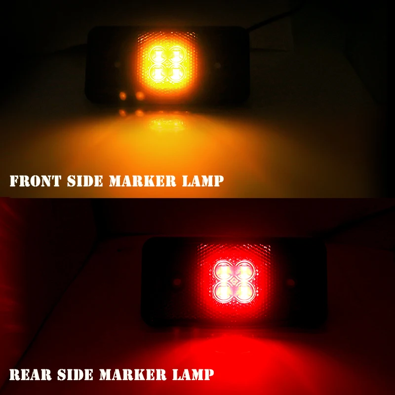 Clear/Red Lens Amber/Red LED Replace Car Side Marker Lights For 2002-2014 Mercedes W463 G-Class G500 G550 G55 Side Fender Lights