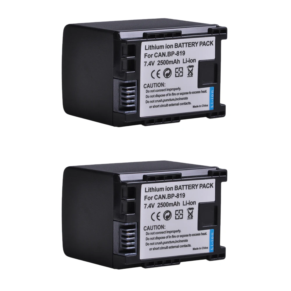 2500mAh BP-819 BP819 Battery for Canon VIXIA HF200 HF10, HF11, HF20, HF21, HF100, HF200, HF G10, HF M30, HF M40, HF M300