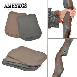 Accesorios de caza al aire libre, agarre elevador de arco, Protector de mango de arco de cuero, arco recurvo, entrenamiento de tiro con arco, alfombrilla antideslizante, 1pc