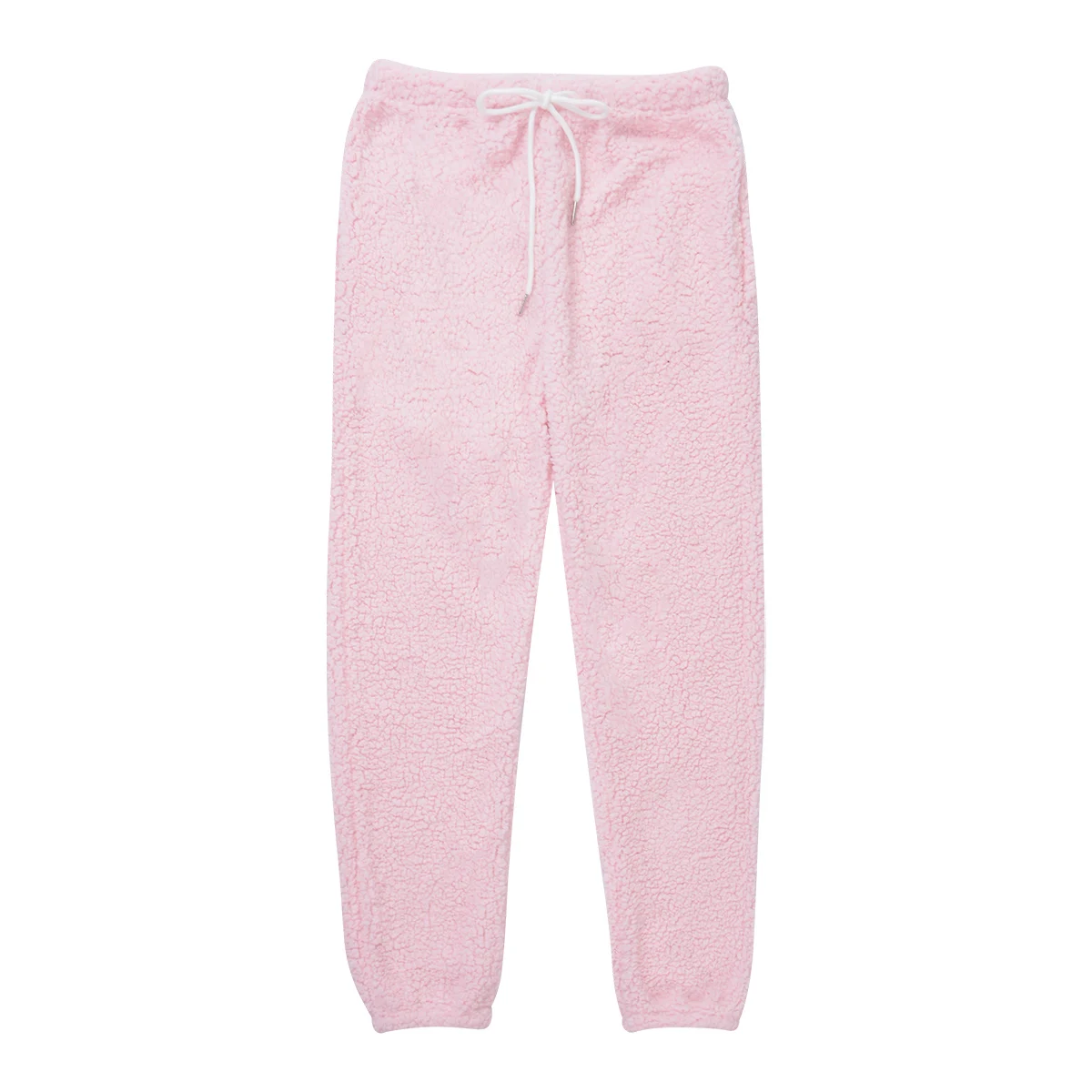 Inverno wear plush lounge pants casa womens plush fofo pijama calças quentes velo lounge calças sleepwear bottoms com bolsos