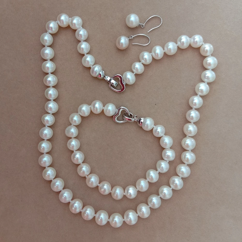 Natural freshwater pearl jewelry set AA good quality ,fewer flaws