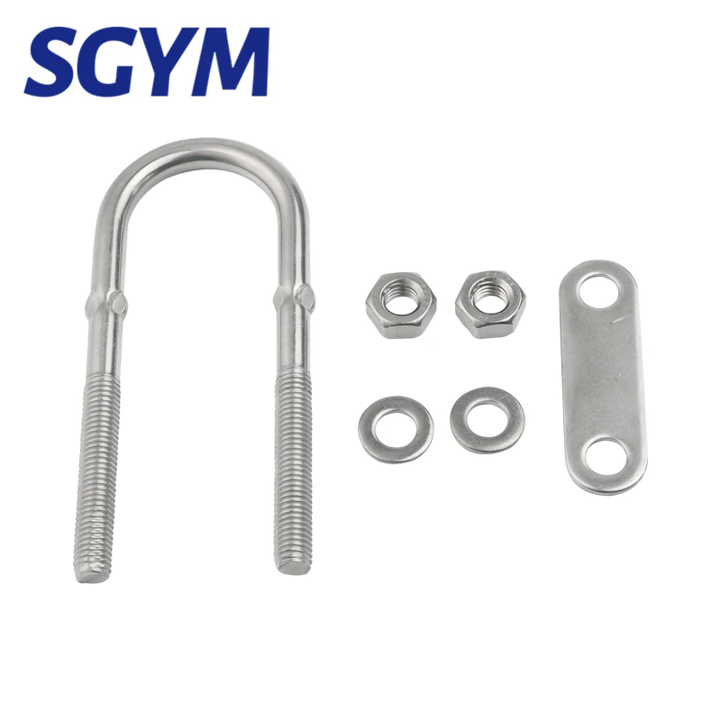 Hot 1 pz M4 M5 M6 M8 M10 M12 U Bullone 26mm 30mm 50mm Larghezza interna U-Bolt con dadi Telaio Cinghie 304 In Acciaio Inox di Fissaggio