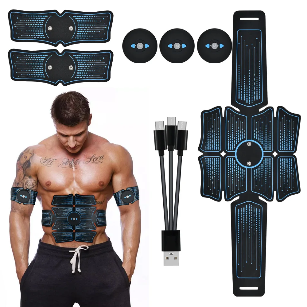 

EMS Abdominal Muscle Stimulator Trainer USB Connect Abs Fitness Equipment Training Gear Muscles Electrostimulator Toner Massage